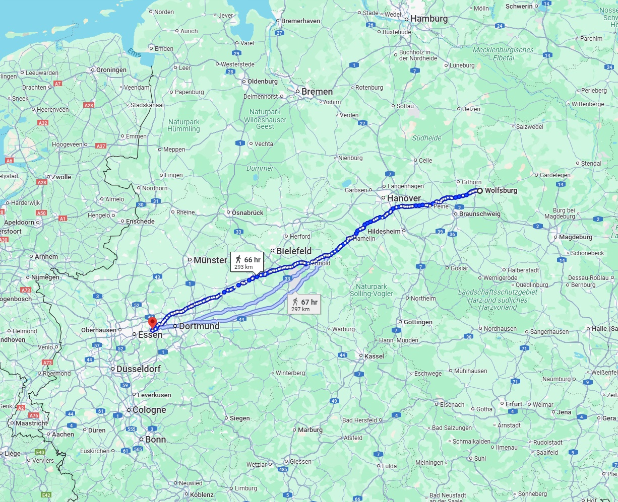 Anreise von Wolfsburg Zu Bochum Über 