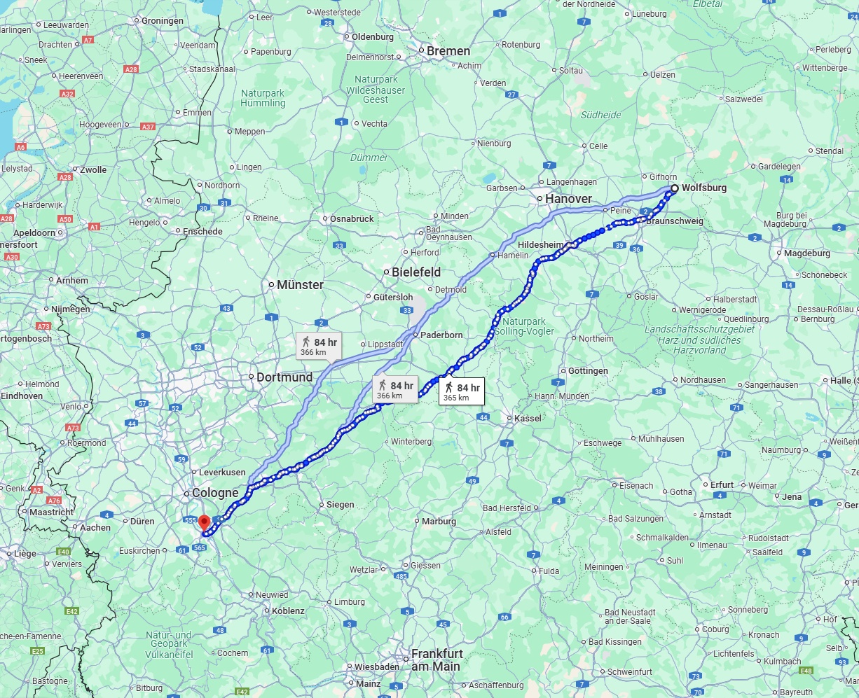 Anreise von Wolfsburg Zu Bonn Über 
