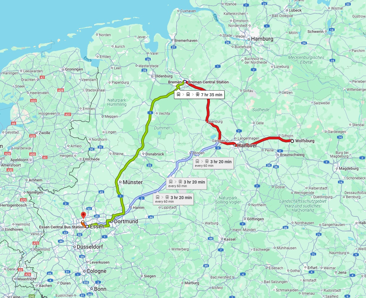 Anreise von Wolfsburg Zu Bottrop Über 