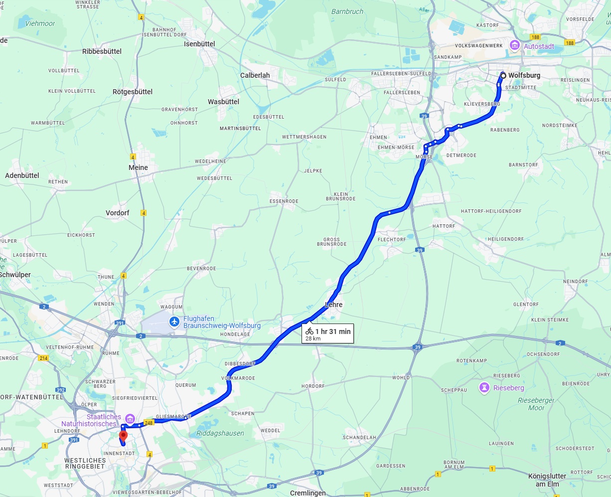 Anreise von Wolfsburg Zu Braunschweig Über 