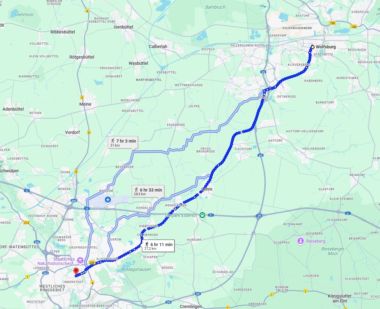 Anreise von Wolfsburg Zu Braunschweig Über 
