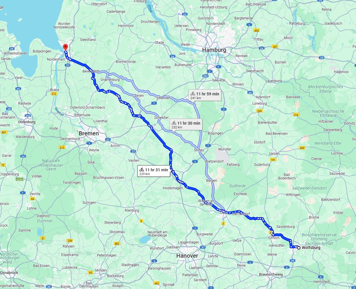 Anreise von Wolfsburg Zu Bremerhaven Über 