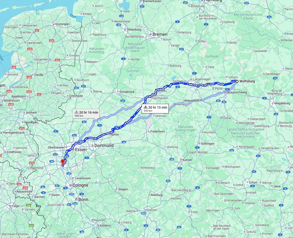 Anreise von Wolfsburg Zu Düsseldorf Über 