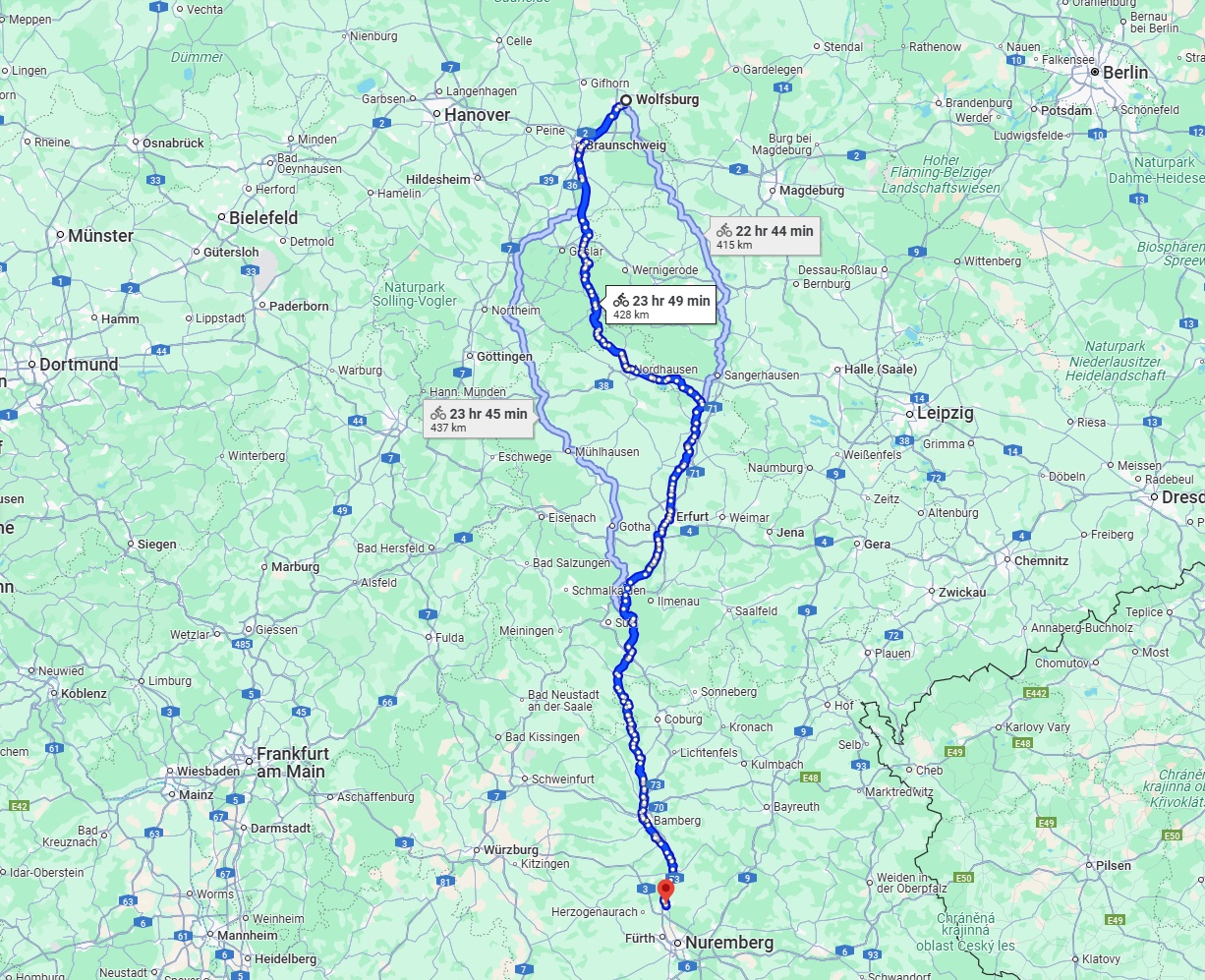 Anreise von Wolfsburg Zu Erlangen Über 