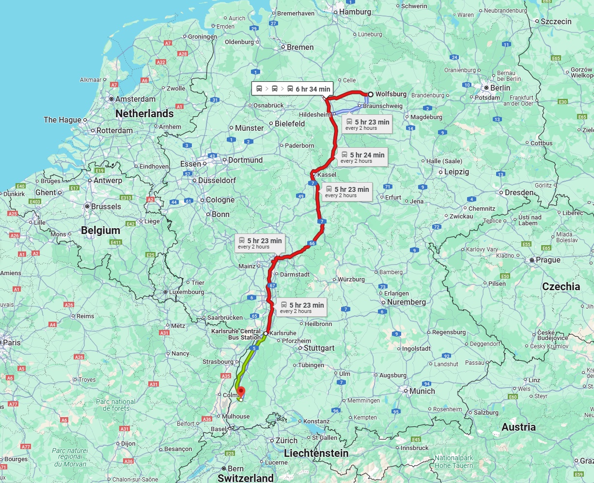 Anreise von Wolfsburg Zu Freiburg im Breisgau Über 