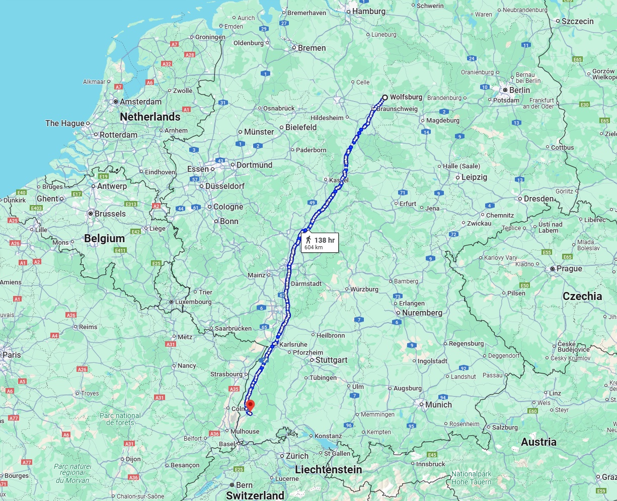 Anreise von Wolfsburg Zu Freiburg im Breisgau Über 