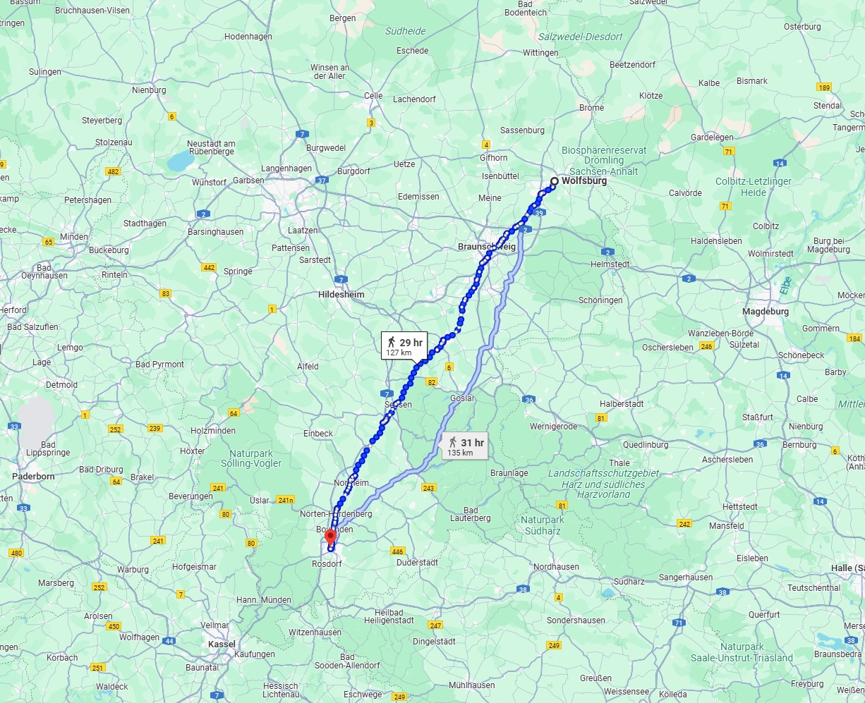 Anreise von Wolfsburg Zu Göttingen Über 