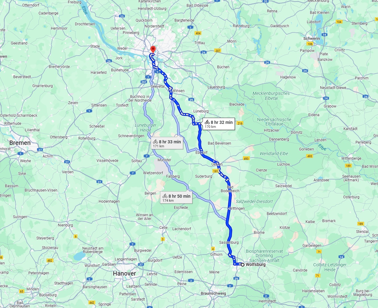 Anreise von Wolfsburg Zu Hamburg Über 