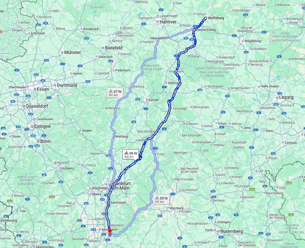 Anreise von Wolfsburg Zu Heidelberg Über 