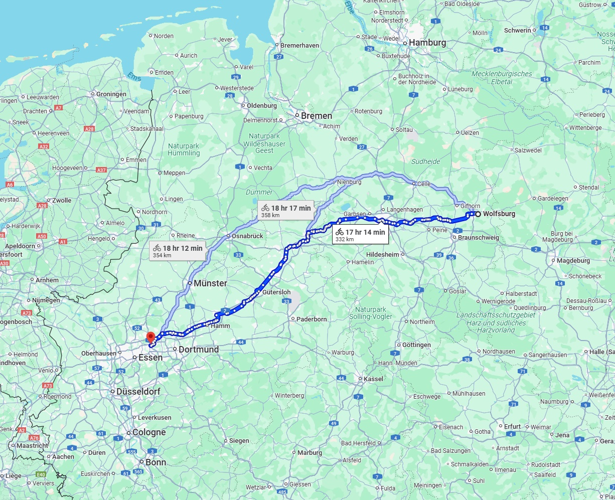 Anreise von Wolfsburg Zu Herne Über 