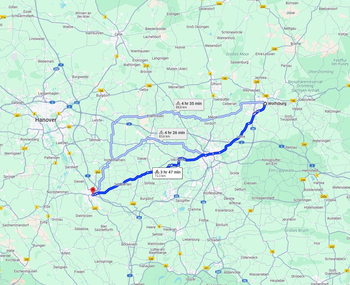 Anreise von Wolfsburg Zu Hildesheim Über 