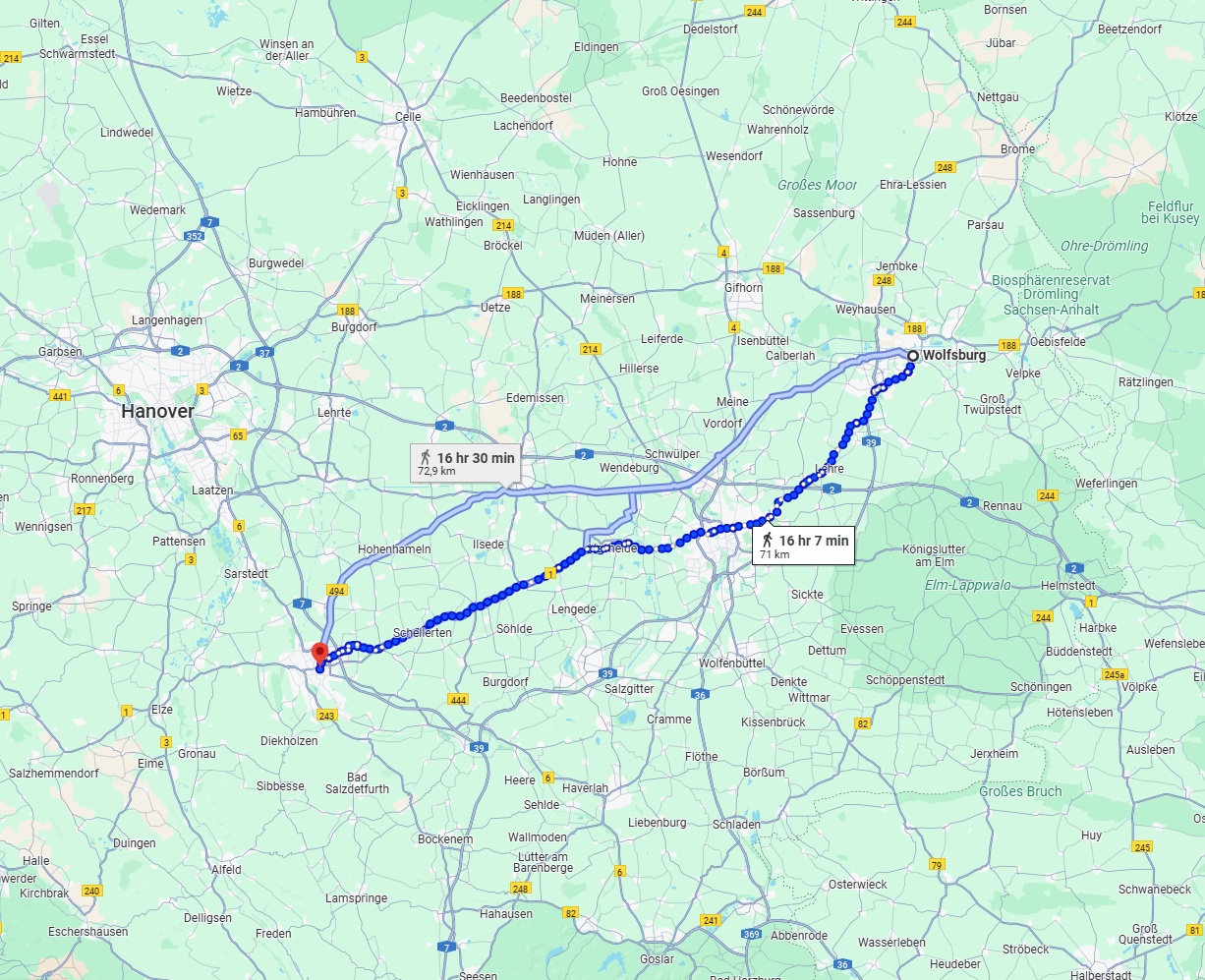 Anreise von Wolfsburg Zu Hildesheim Über 