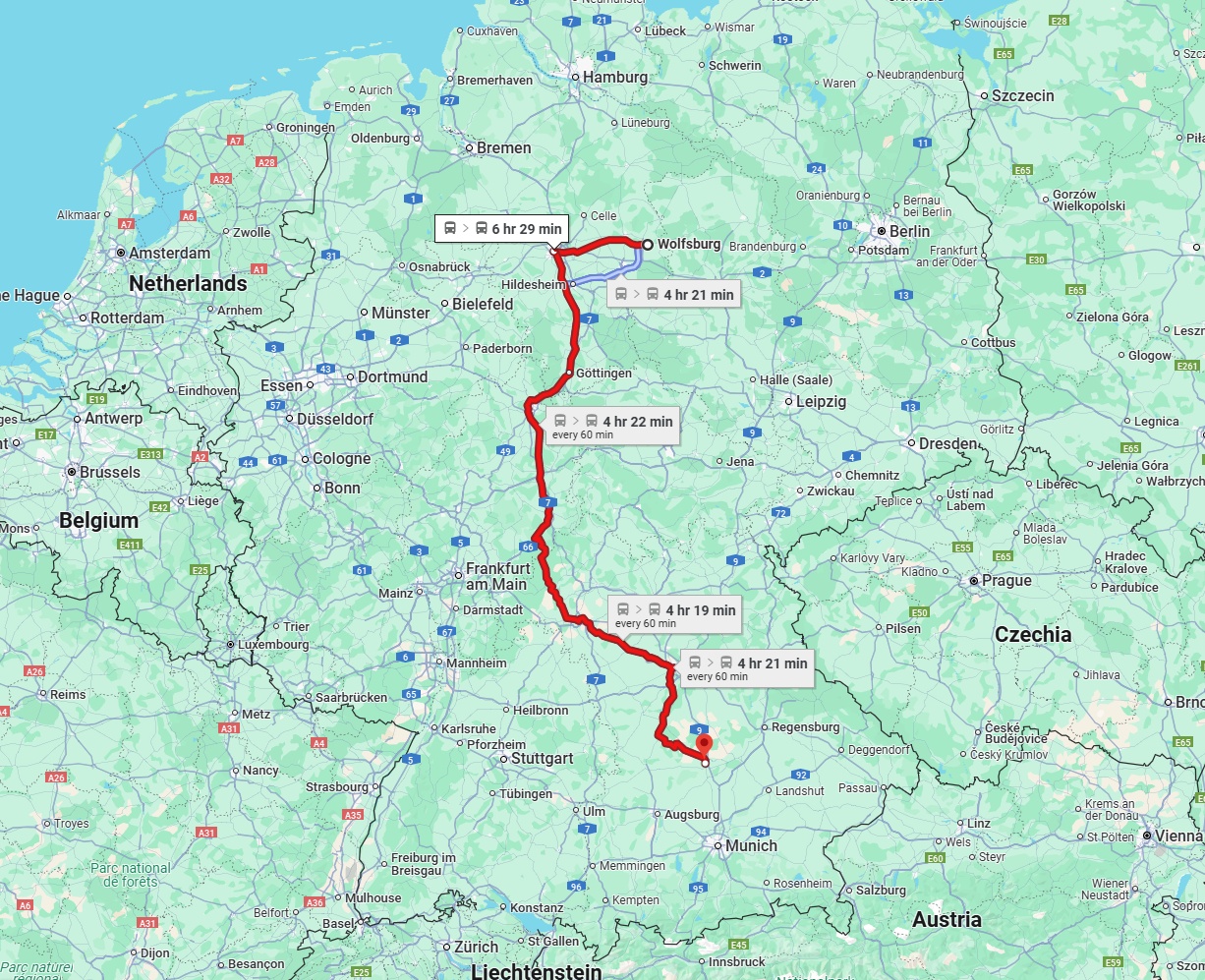 Anreise von Wolfsburg Zu Ingolstadt Über 