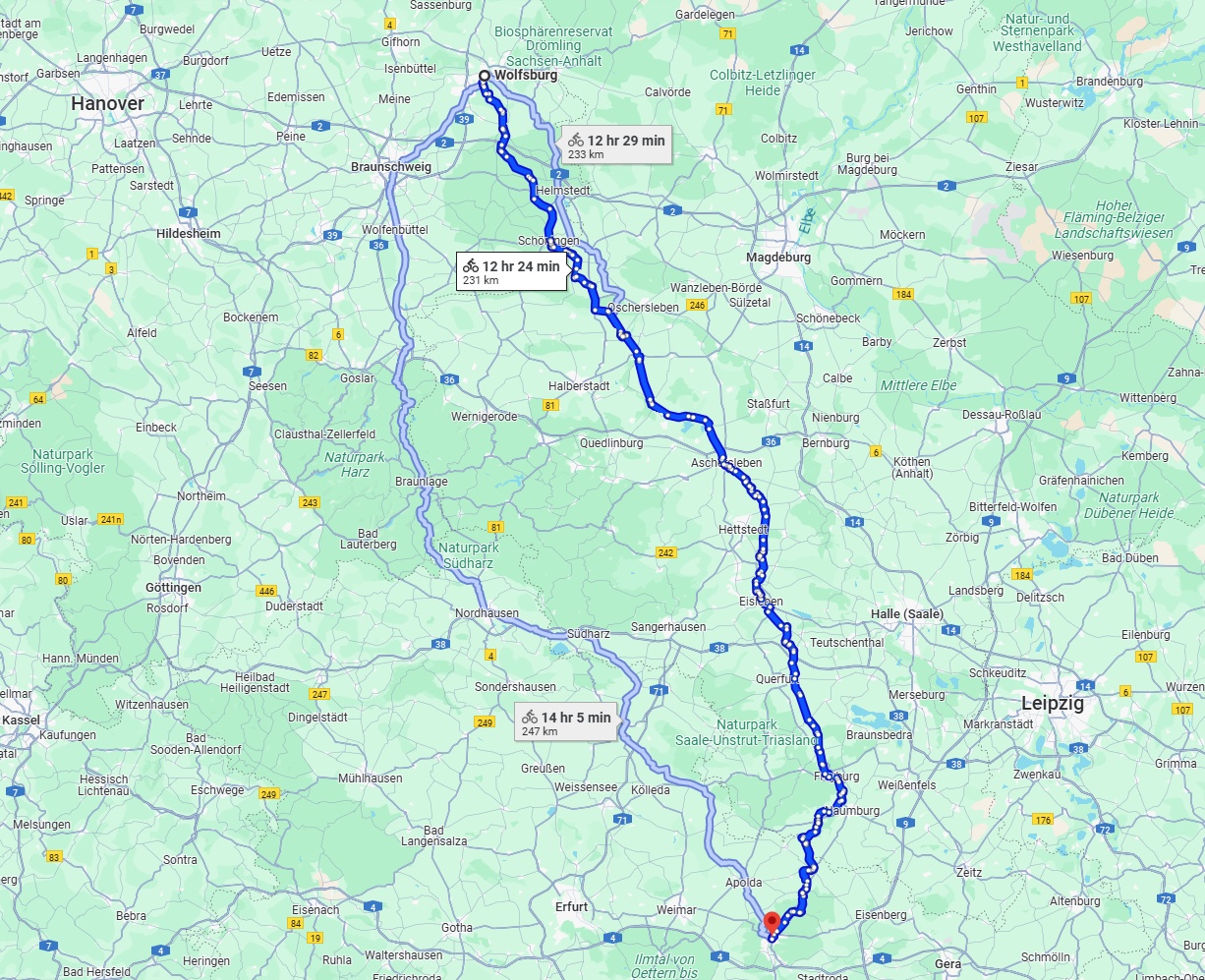Anreise von Wolfsburg Zu Jena Über 