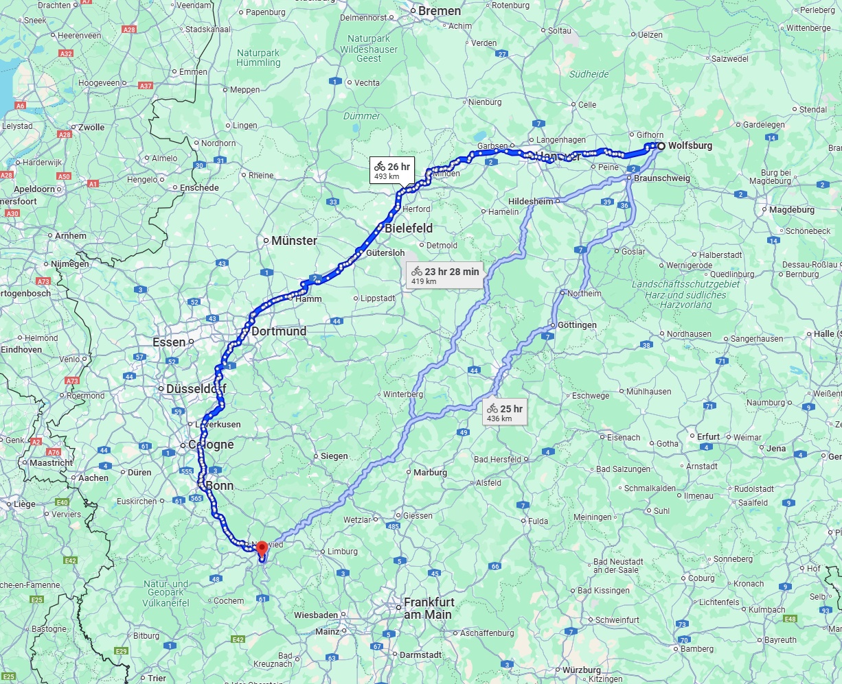 Anreise von Wolfsburg Zu Koblenz Über 