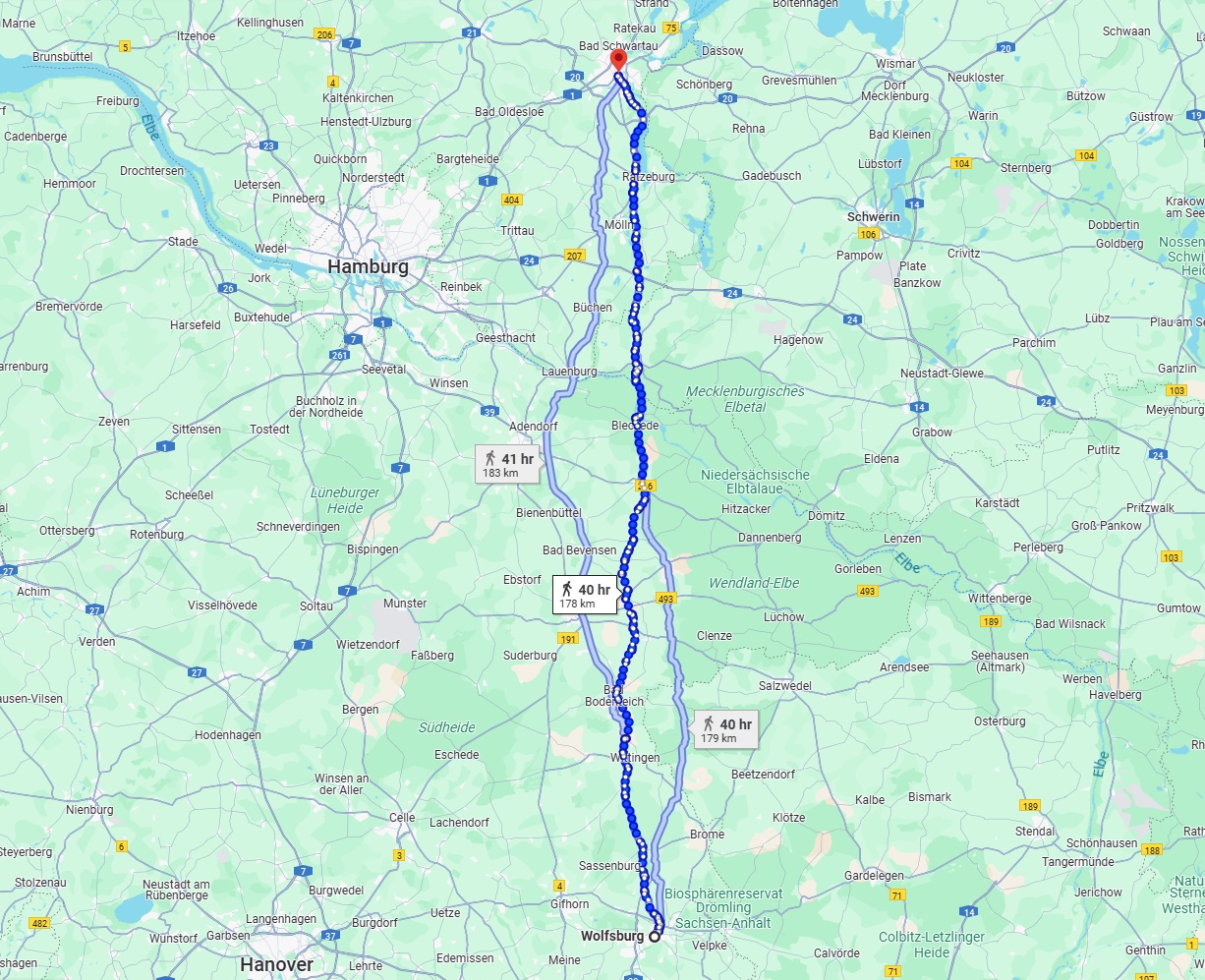 Anreise von Wolfsburg Zu Lübeck Über 