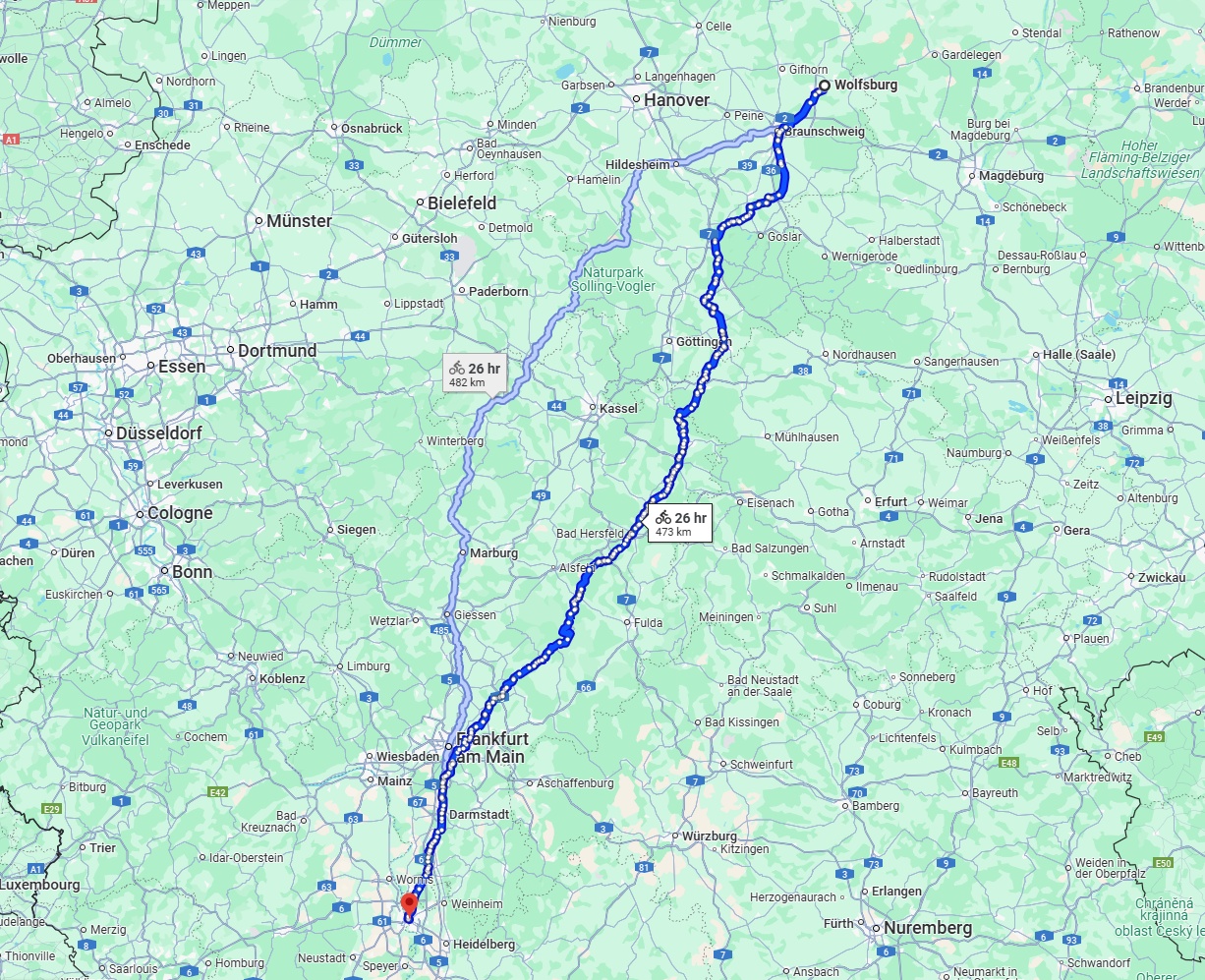 Anreise von Wolfsburg Zu Mannheim Über 