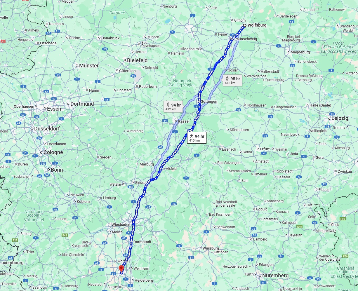 Anreise von Wolfsburg Zu Mannheim Über 