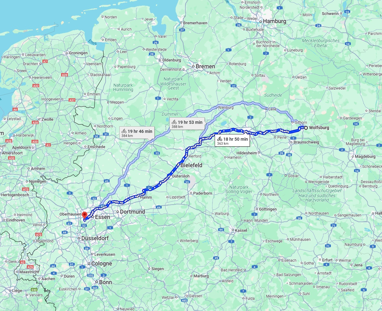 Anreise von Wolfsburg Zu Mülheim an der Ruhr Über 
