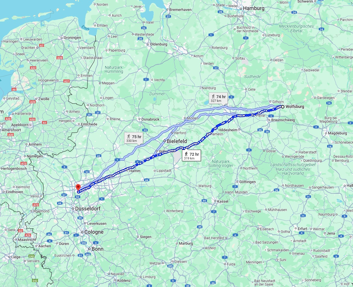 Anreise von Wolfsburg Zu Mülheim an der Ruhr Über 