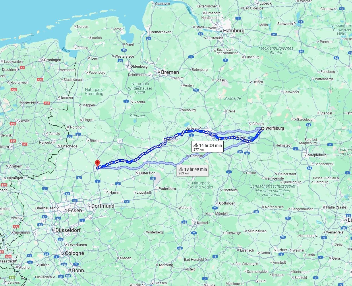 Anreise von Wolfsburg Zu Münster Über 