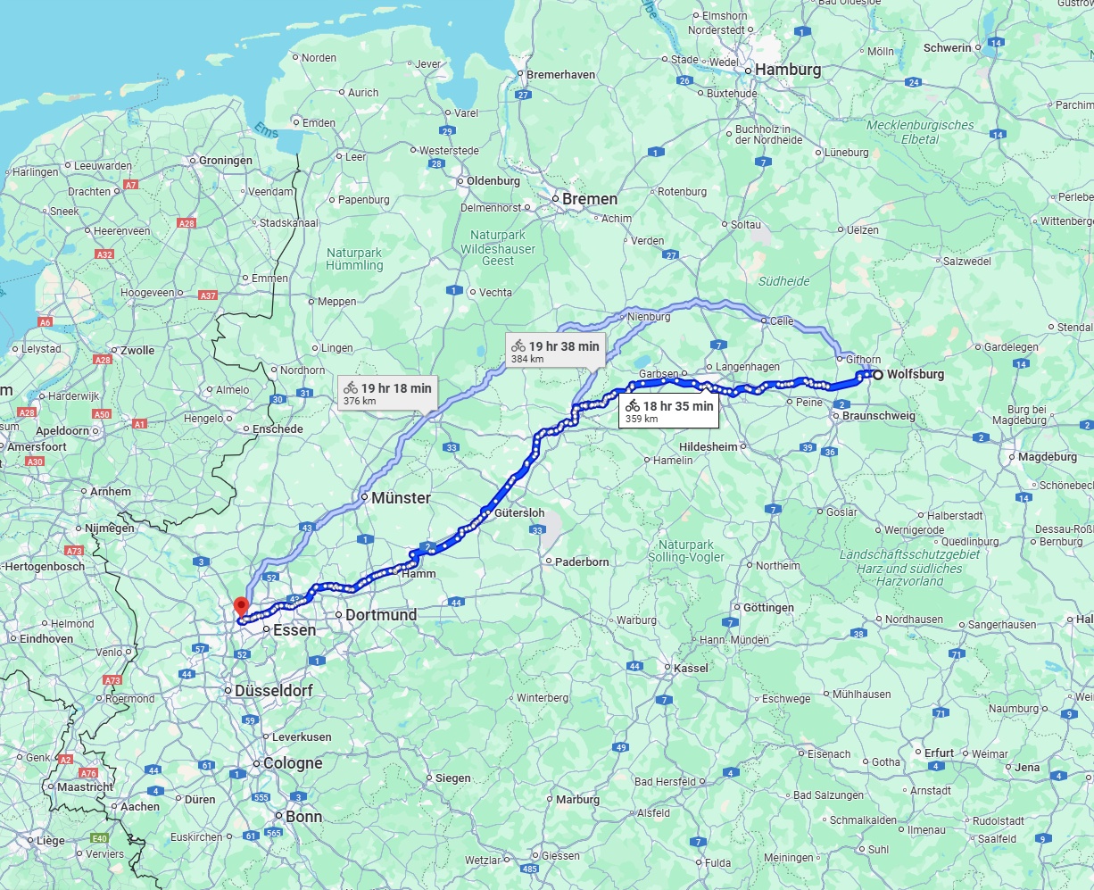 Anreise von Wolfsburg Zu Oberhausen Über 