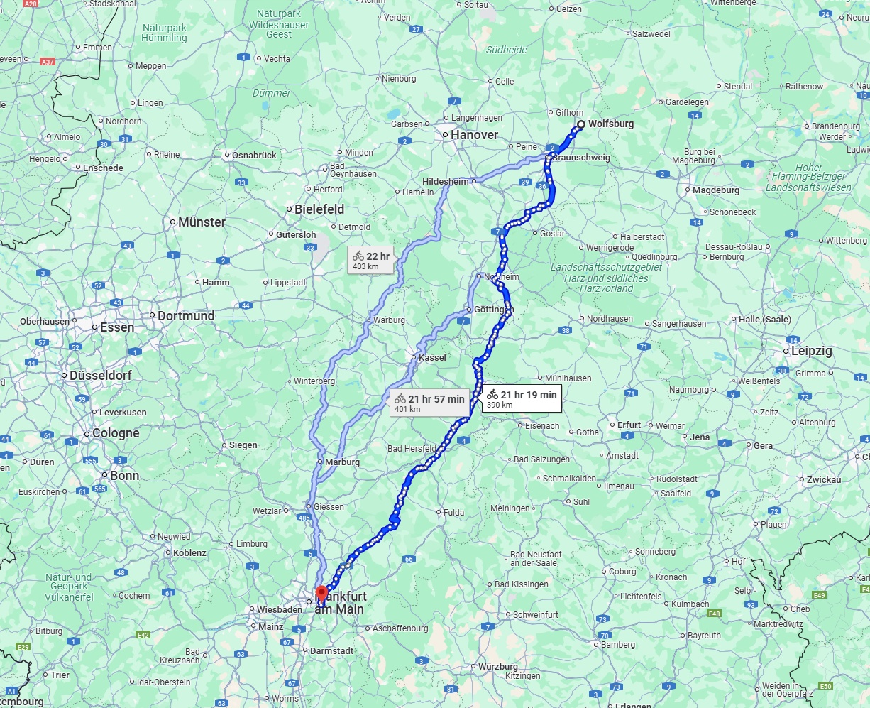 Anreise von Wolfsburg Zu Offenbach am Main Über 