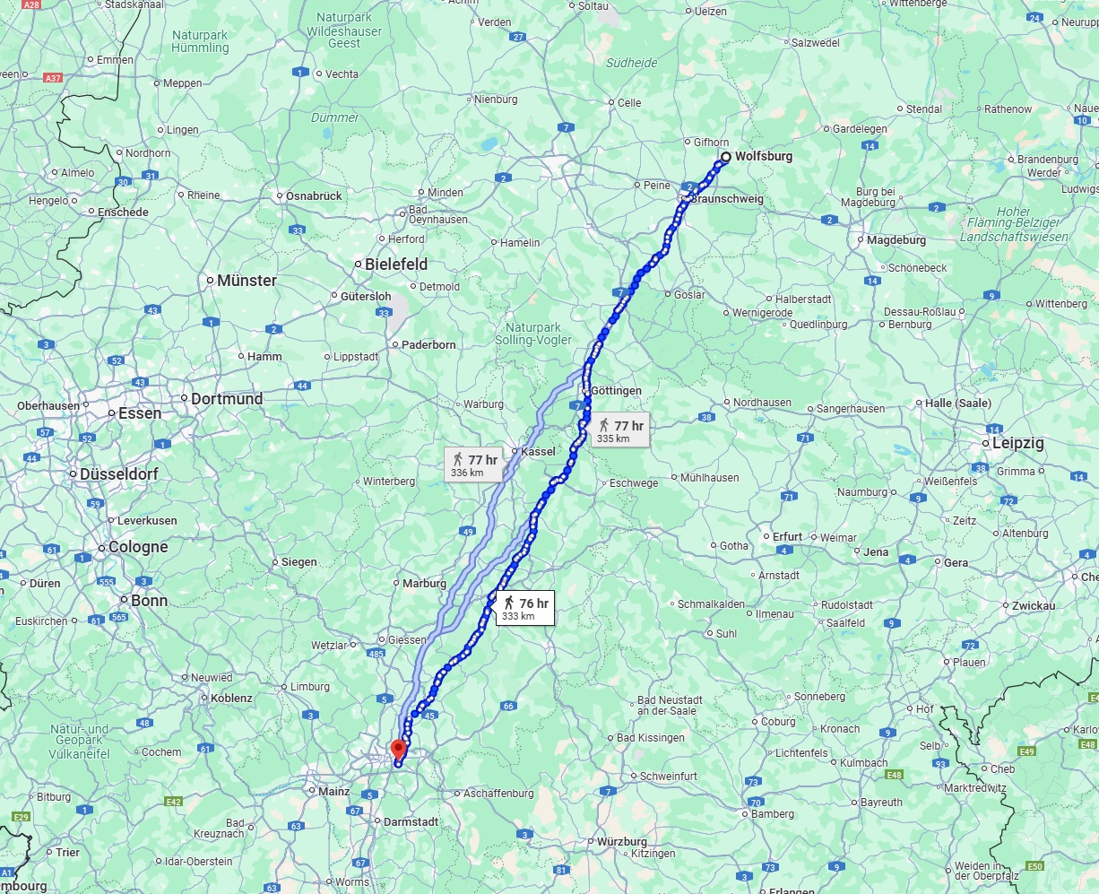 Anreise von Wolfsburg Zu Offenbach am Main Über 