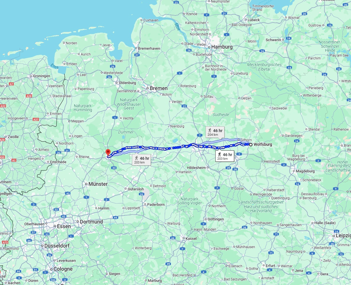 Anreise von Wolfsburg Zu Osnabrück Über 