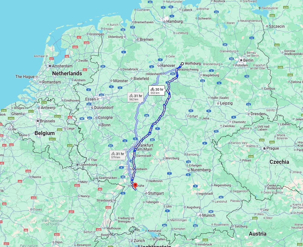 Anreise von Wolfsburg Zu Pforzheim Über 