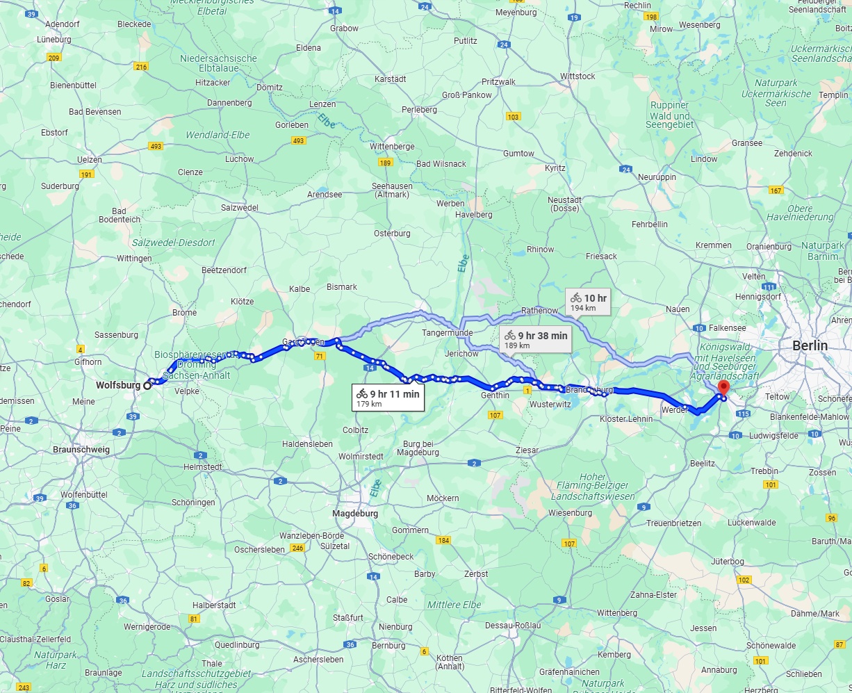 Anreise von Wolfsburg Zu Potsdam Über 