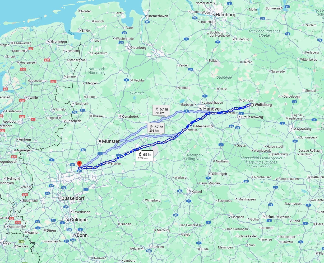 Anreise von Wolfsburg Zu Recklinghausen Über 