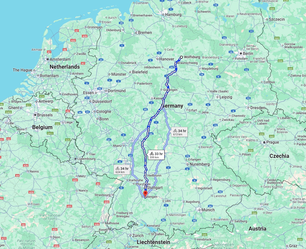 Anreise von Wolfsburg Zu Reutlingen Über 