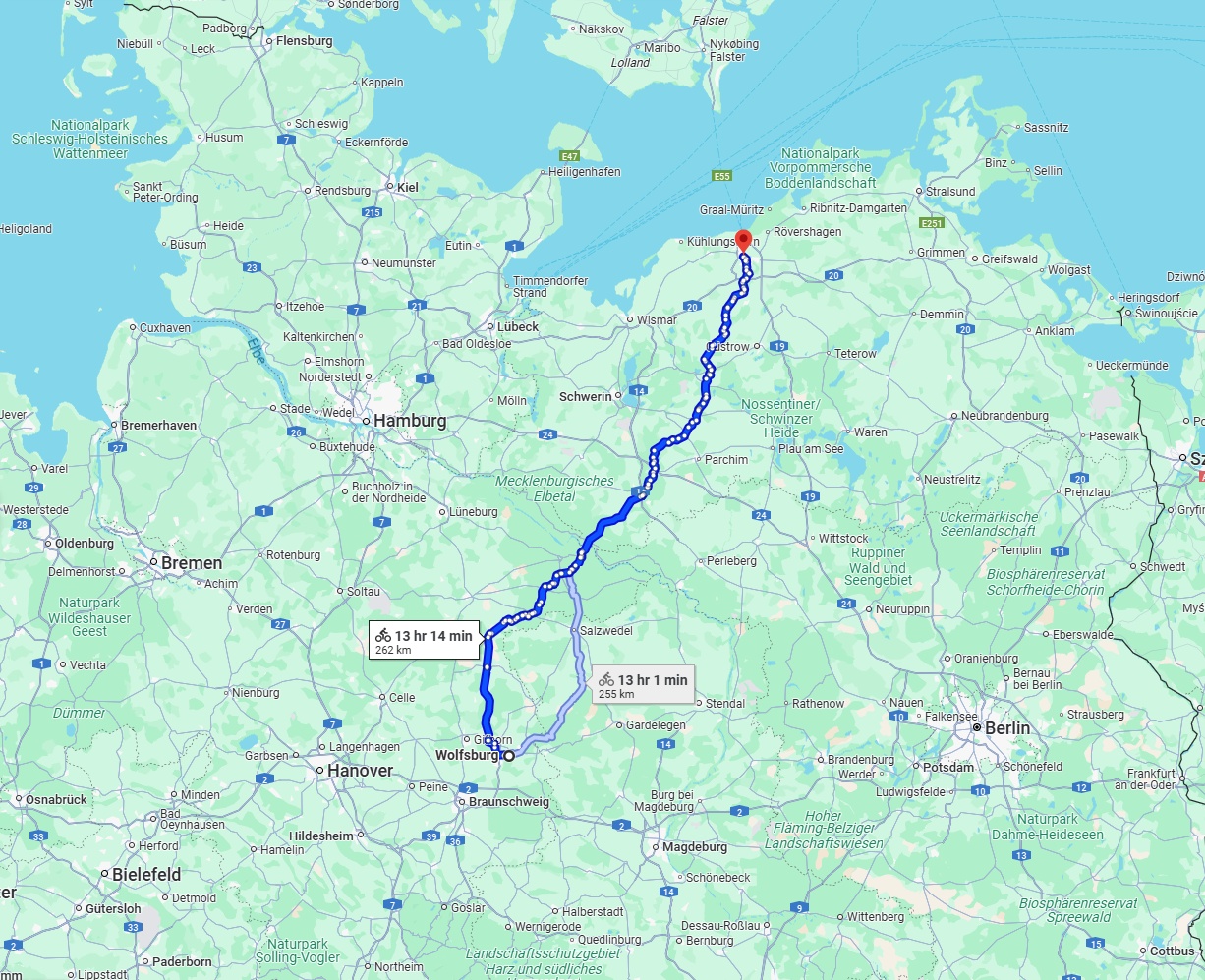 Anreise von Wolfsburg Zu Rostock Über 