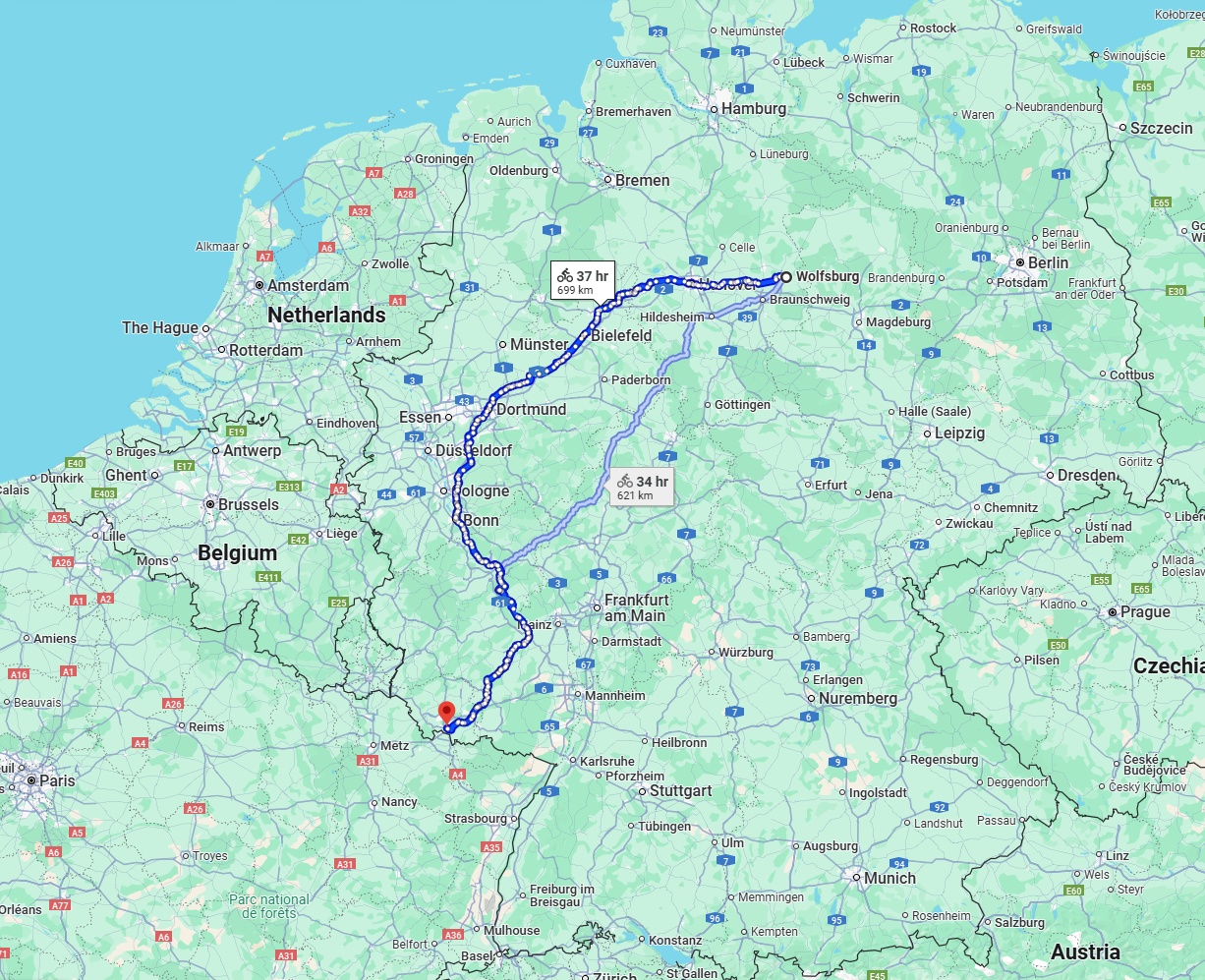 Anreise von Wolfsburg Zu Saarbrücken Über 