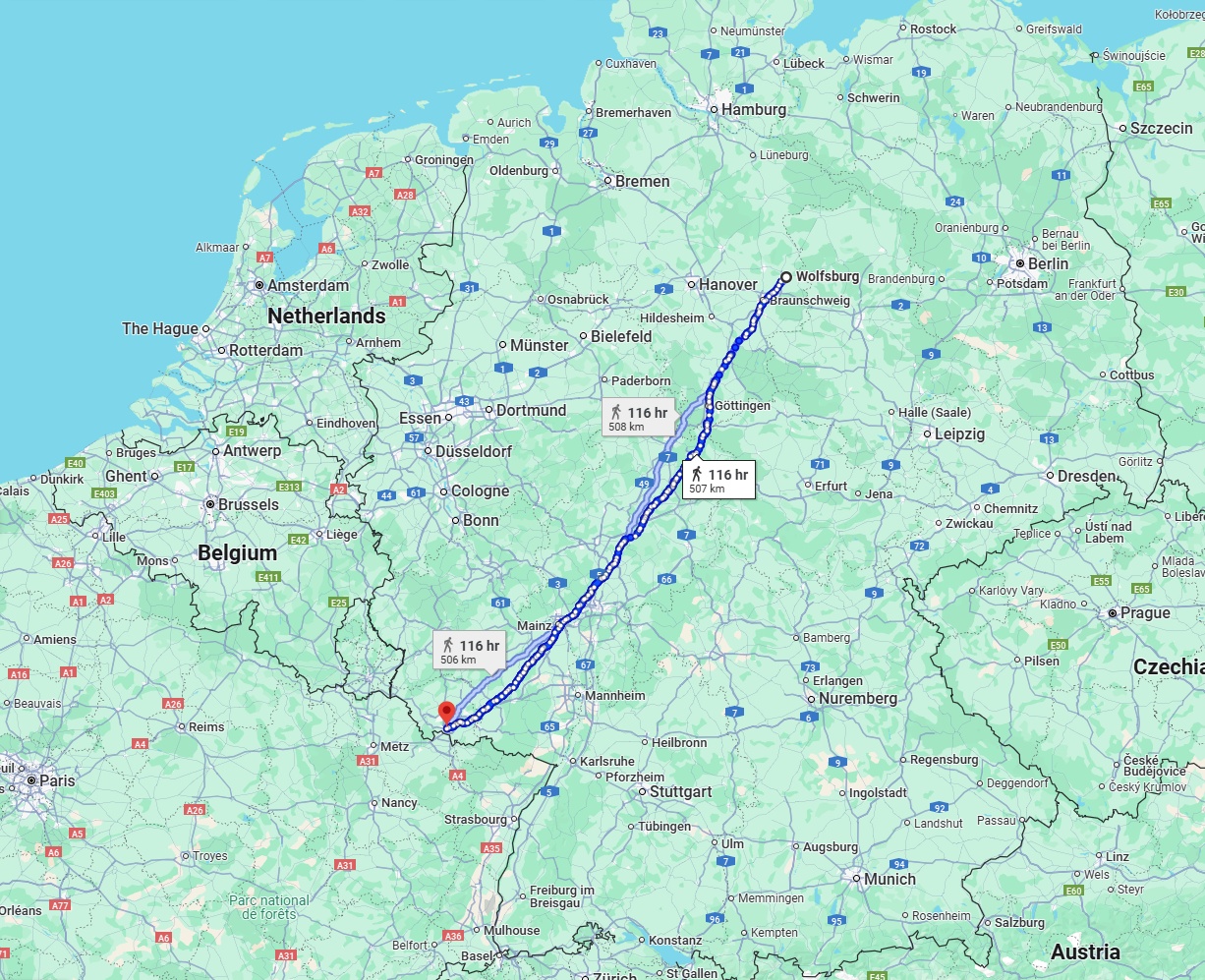 Anreise von Wolfsburg Zu Saarbrücken Über 