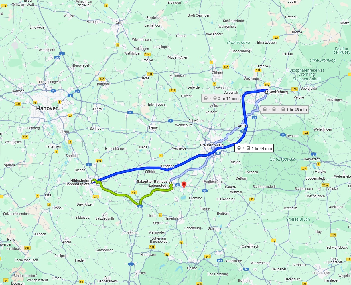Anreise von Wolfsburg Zu Salzgitter Über 