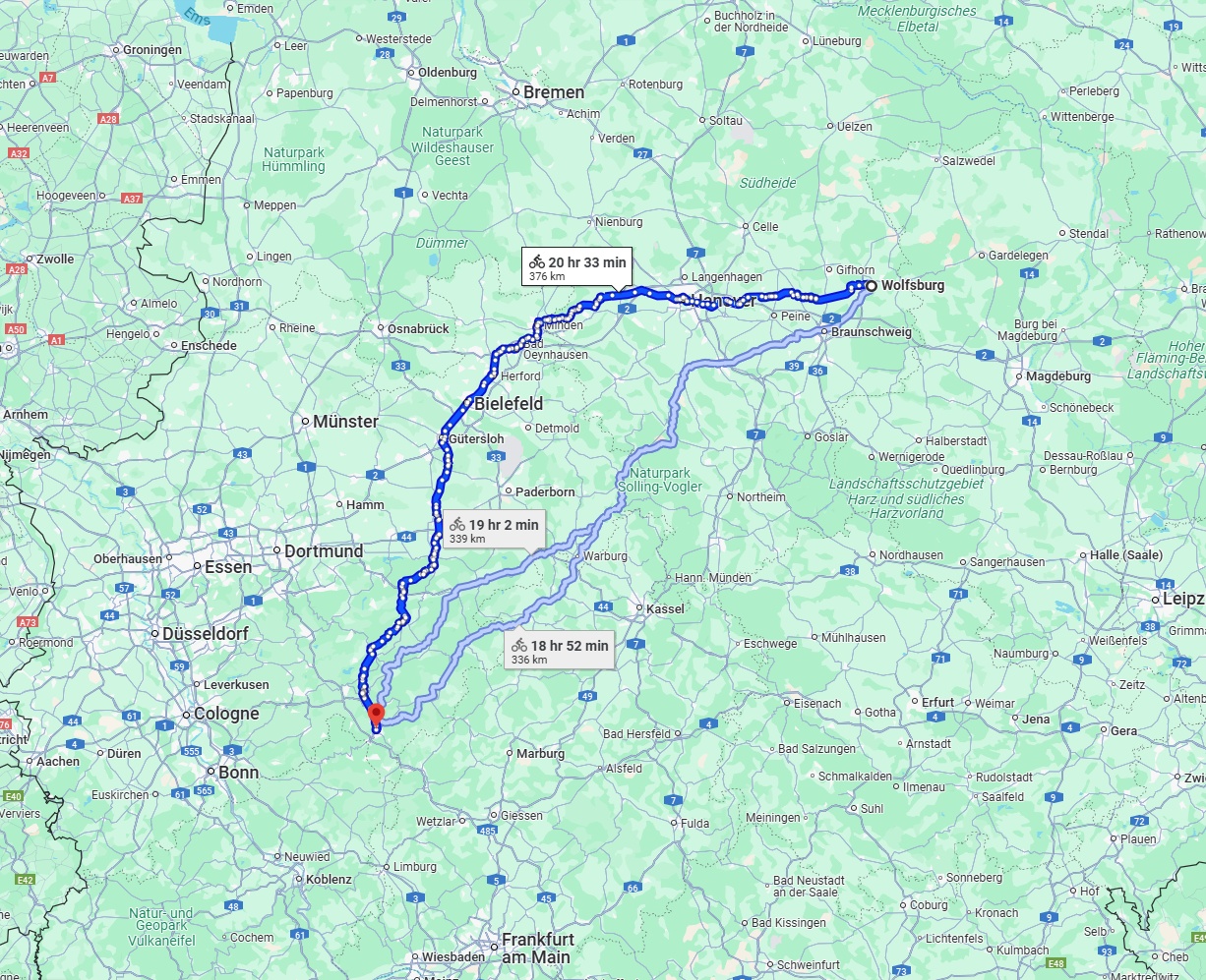 Anreise von Wolfsburg Zu Siegen Über 