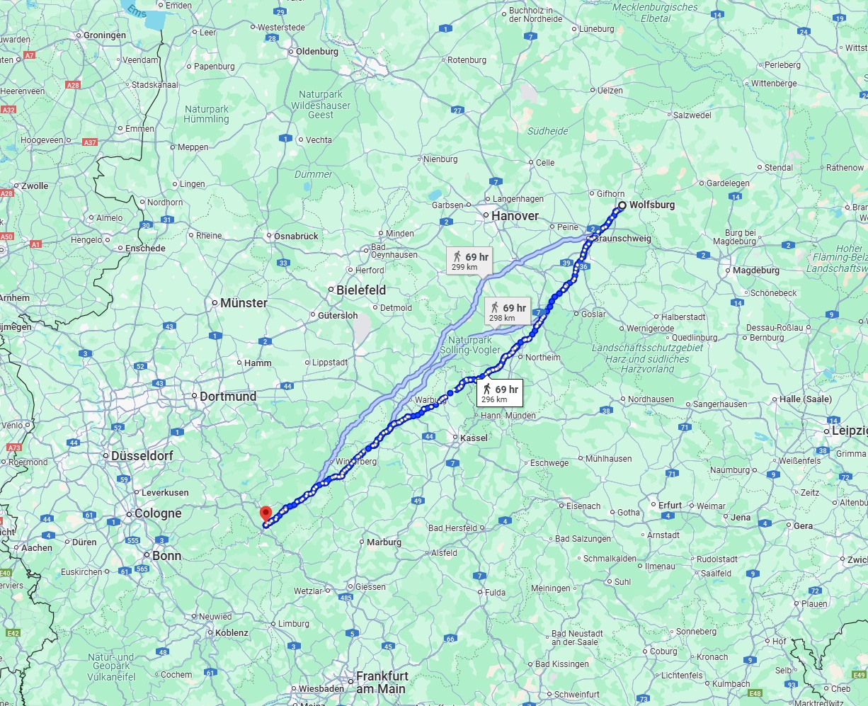 Anreise von Wolfsburg Zu Siegen Über 