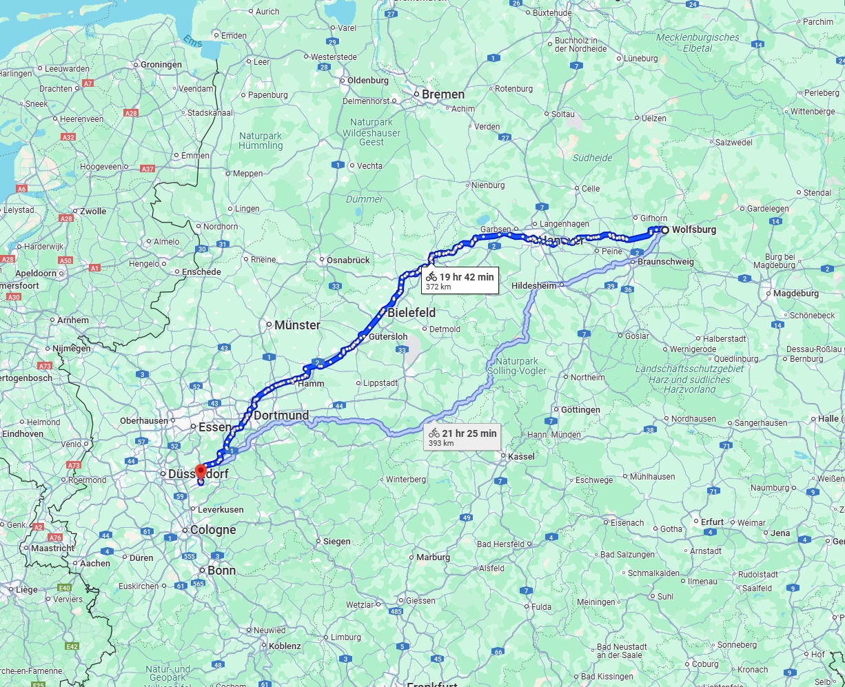 Anreise von Wolfsburg Zu Solingen Über 