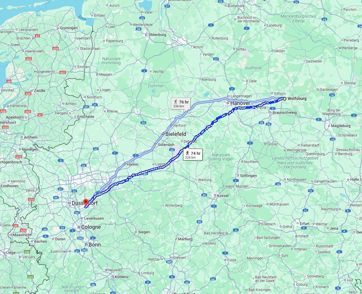 Anreise von Wolfsburg Zu Solingen Über 