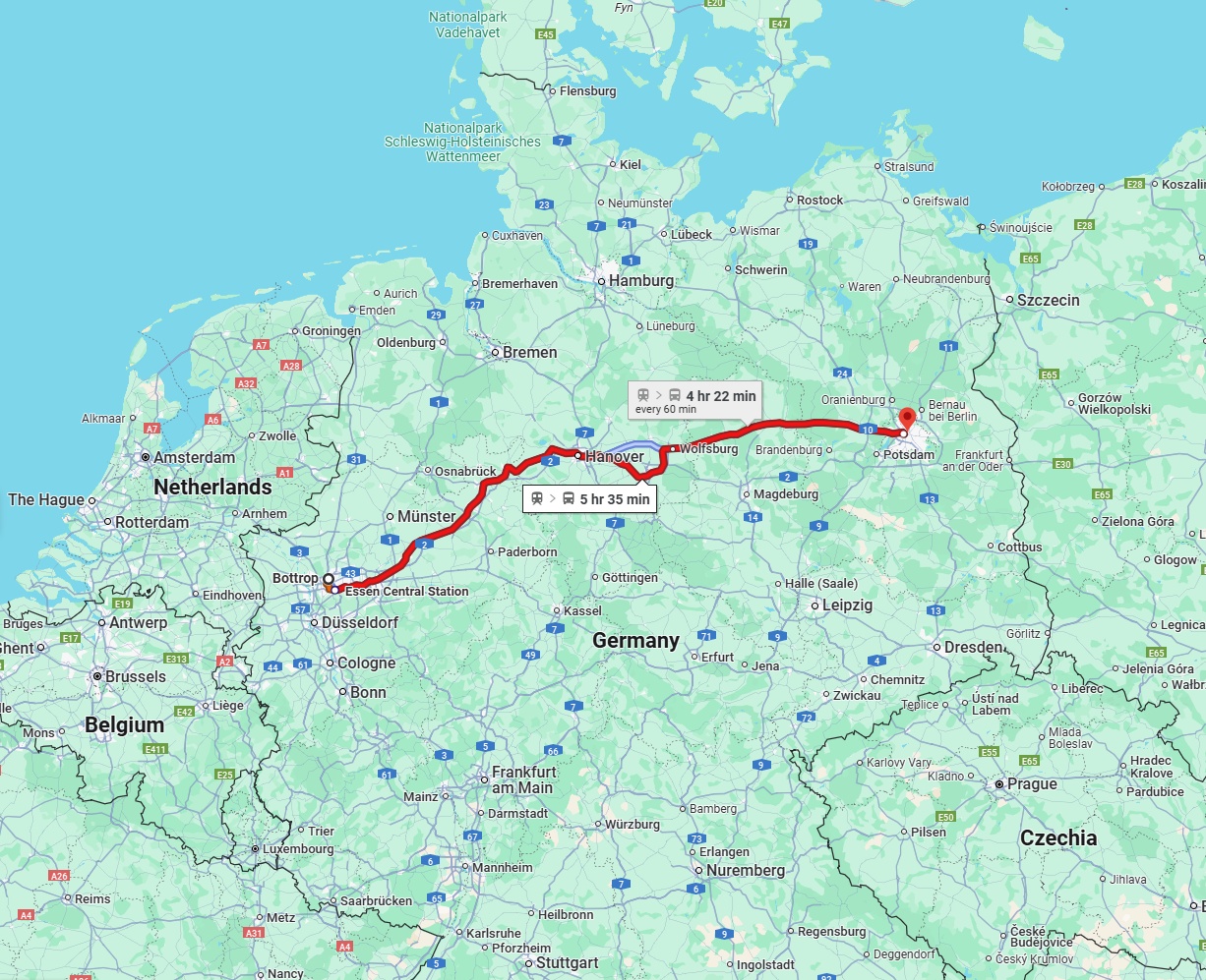 Anreise von Bottrop Zu Berlin Über 