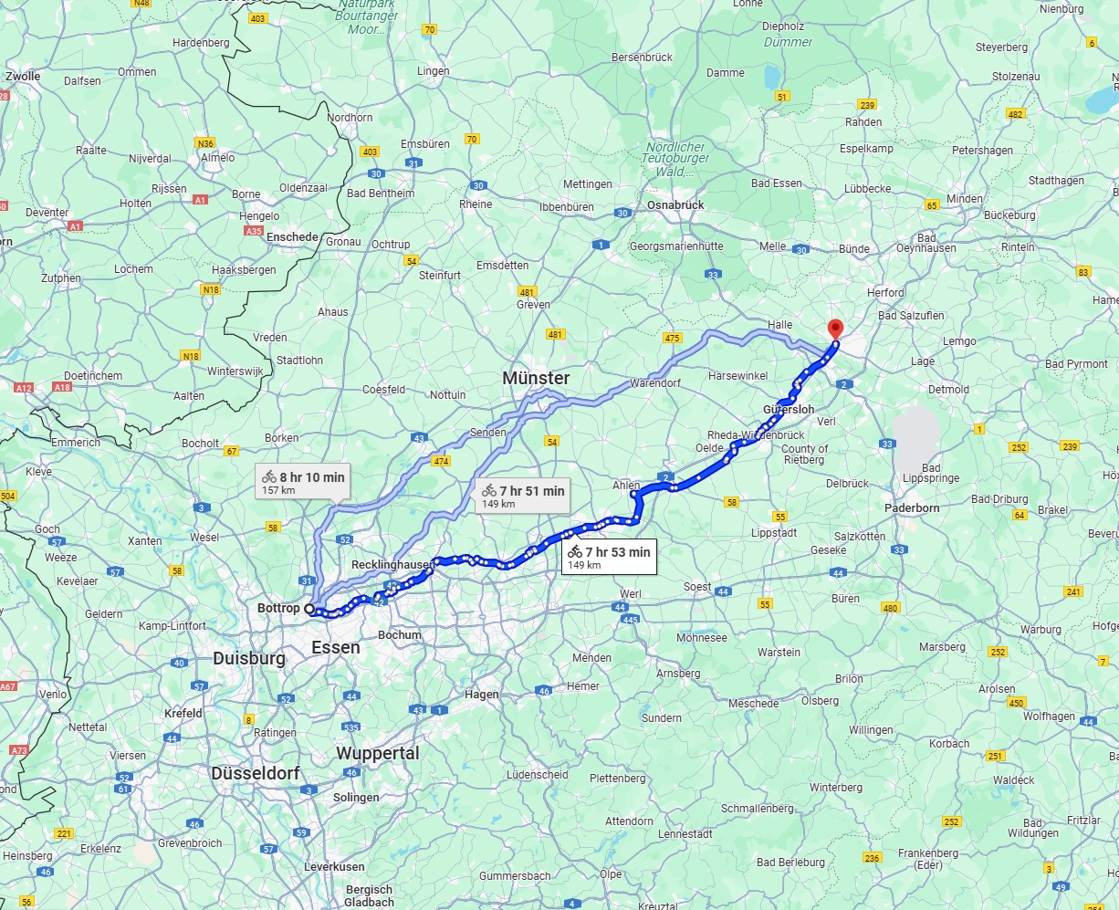 Anreise von Bottrop Zu Bielefeld Über 