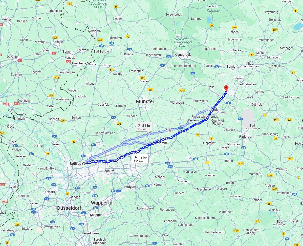 Anreise von Bottrop Zu Bielefeld Über 