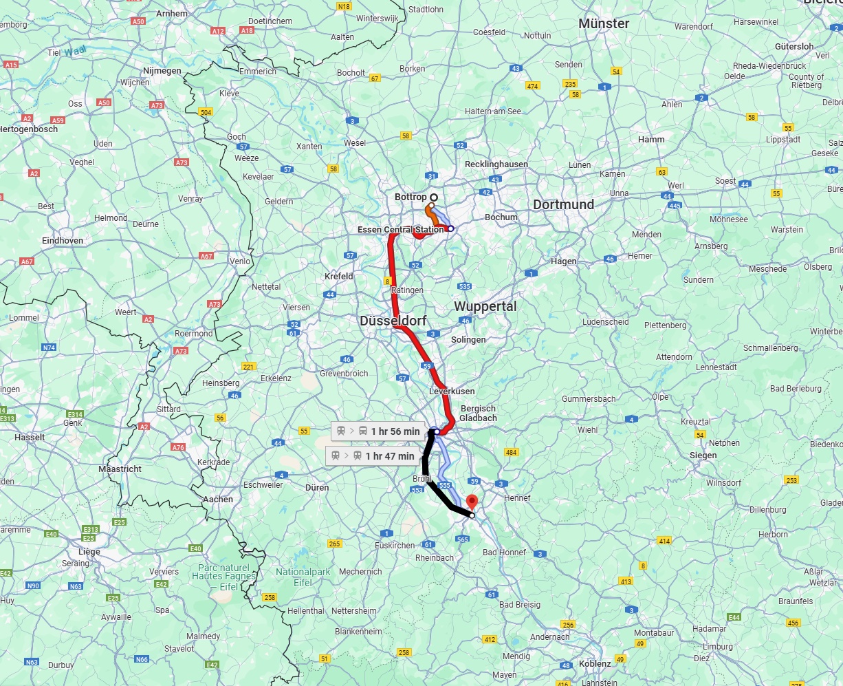 Anreise von Bottrop Zu Bonn Über 