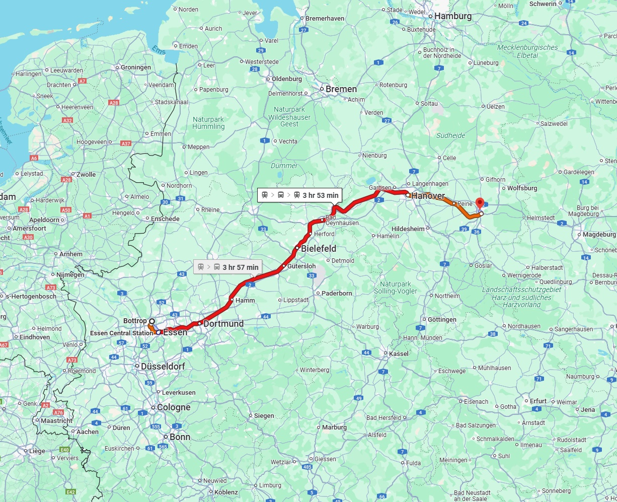 Anreise von Bottrop Zu Braunschweig Über 