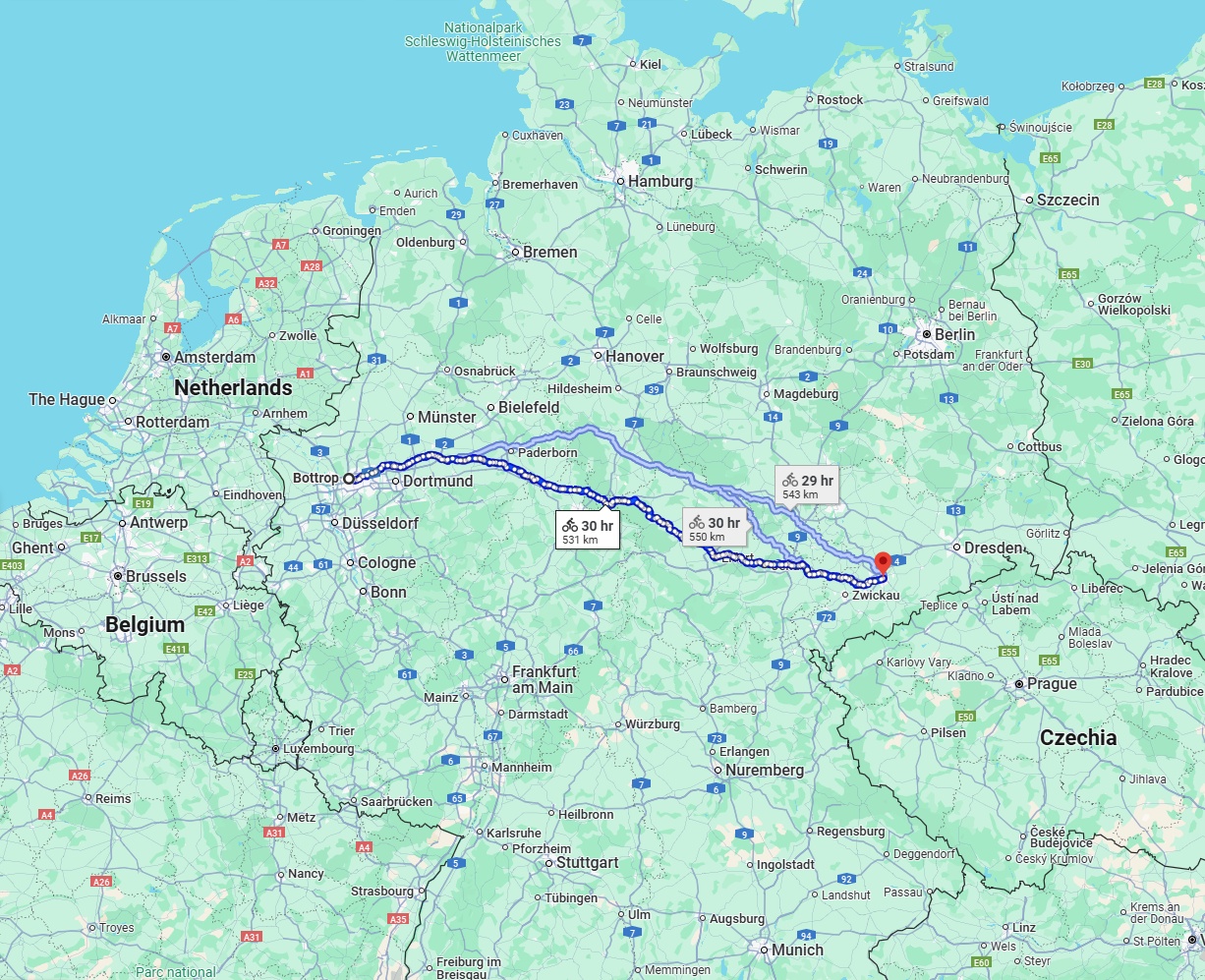 Anreise von Bottrop Zu Chemnitz Über 