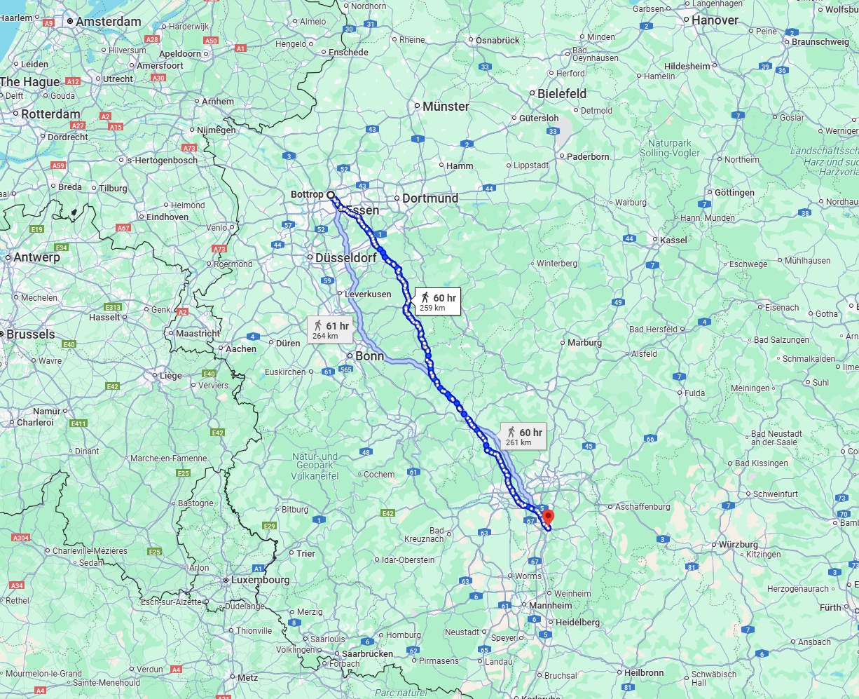 Anreise von Bottrop Zu Darmstadt Über 