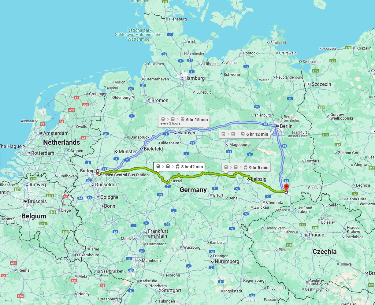 Anreise von Bottrop Zu Dresden Über 