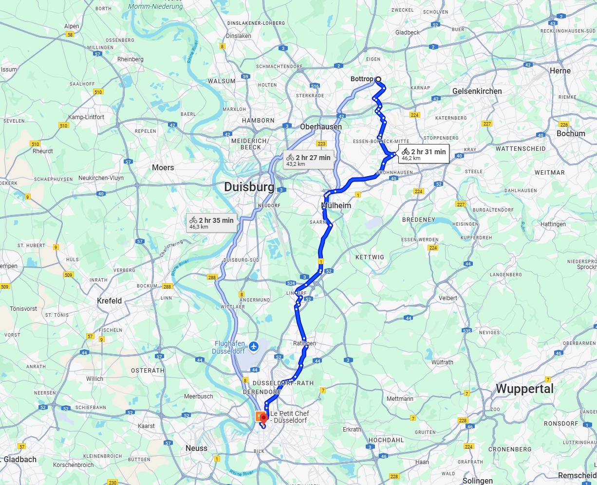 Anreise von Bottrop Zu Düsseldorf Über 